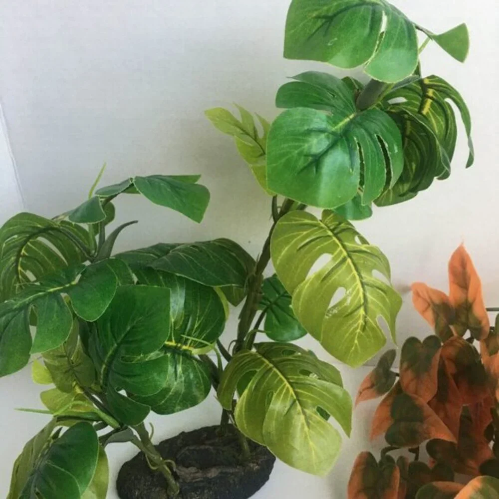 Reptile Terrarium Aquarium Supplies - Miscellaneous Fake Faux Plants Tank Decor
